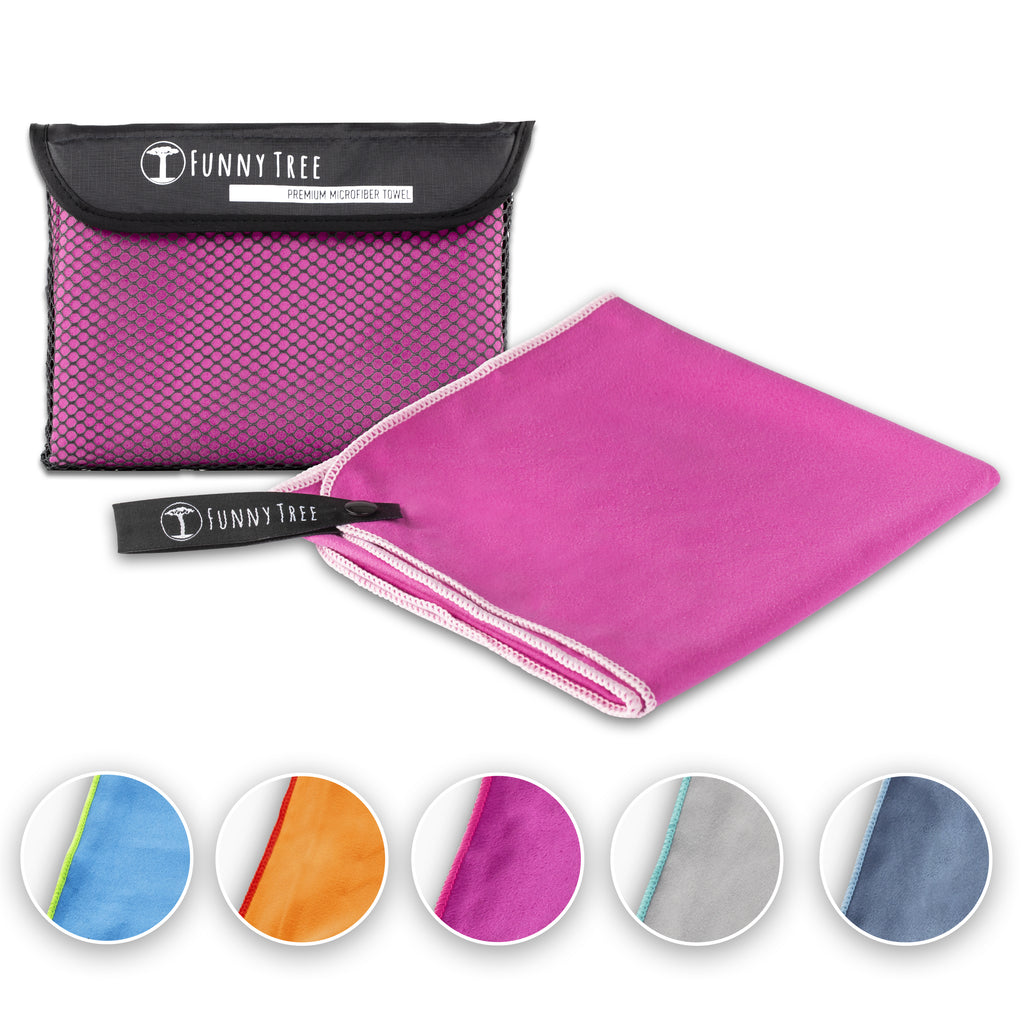 Mikrofaser Handtuch Pink 80x180 cm inkl. Meshbag