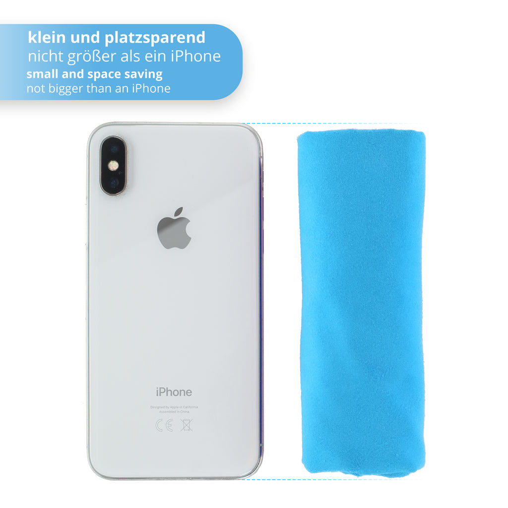 Mikrofaser Handtuch Blau 40x80 cm inkl. Meshbag