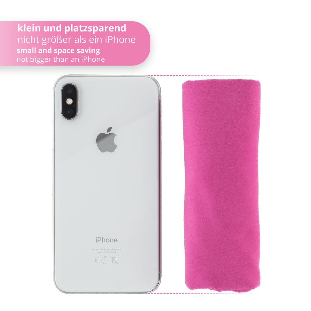Mikrofaser Handtuch Pink 80x180 cm inkl. Meshbag