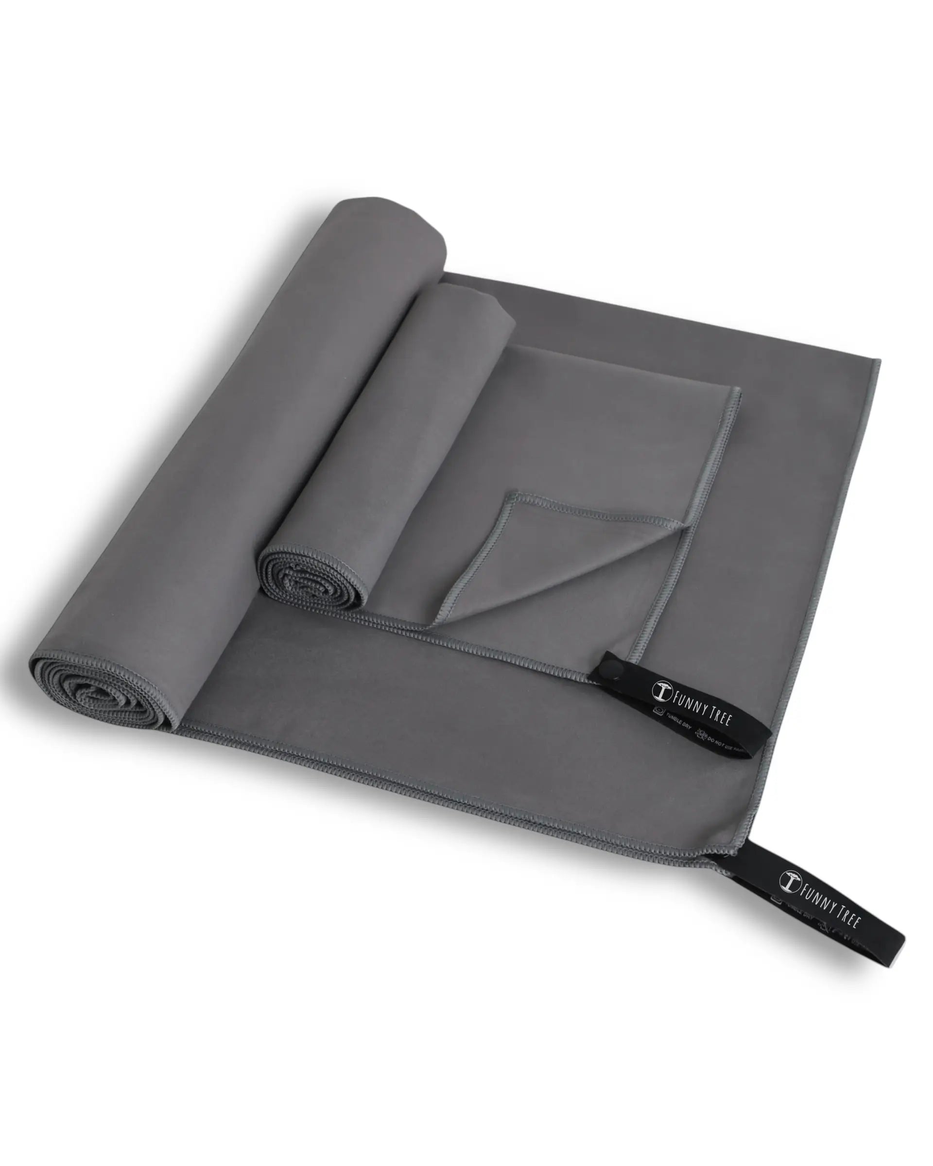 Nachhaltiges EcoGreen Mikrofaserhandtuch | Dunkelgrau