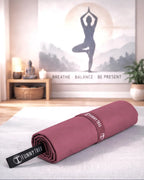 Mikrofaser Handtuch Mauve im Einsatz – Sauna, Gym & Outdoor