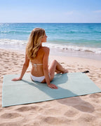 EcoGreen Mikrofaser Handtuch Salbei – für Sport, Strand & Reisen