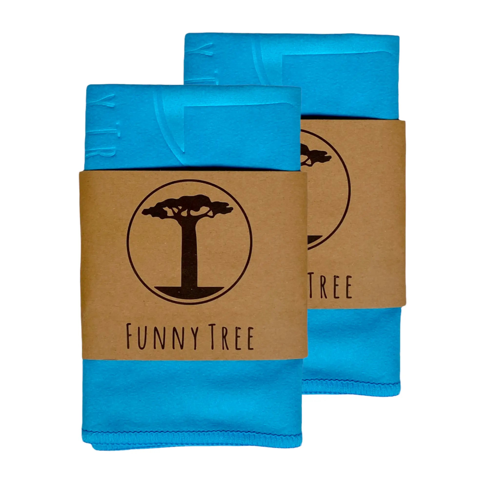 Funny Tree Mikrofaser Handtuch Türkis 30x50 cm – im praktischen 2er Set