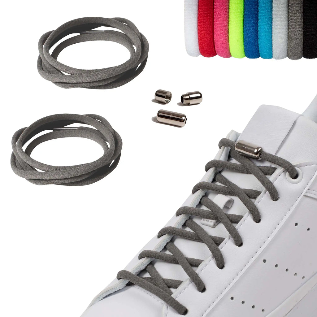 Elastische Schnürsenkel Pure Dunkelgrau – flexible Schnürsenkel für Alltagsschuhe