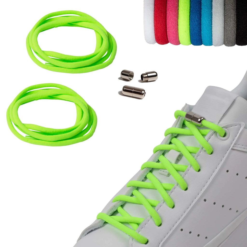Elastische Schnürsenkel Pure Neongrün – auffällige Schnürsenkel für Sneaker