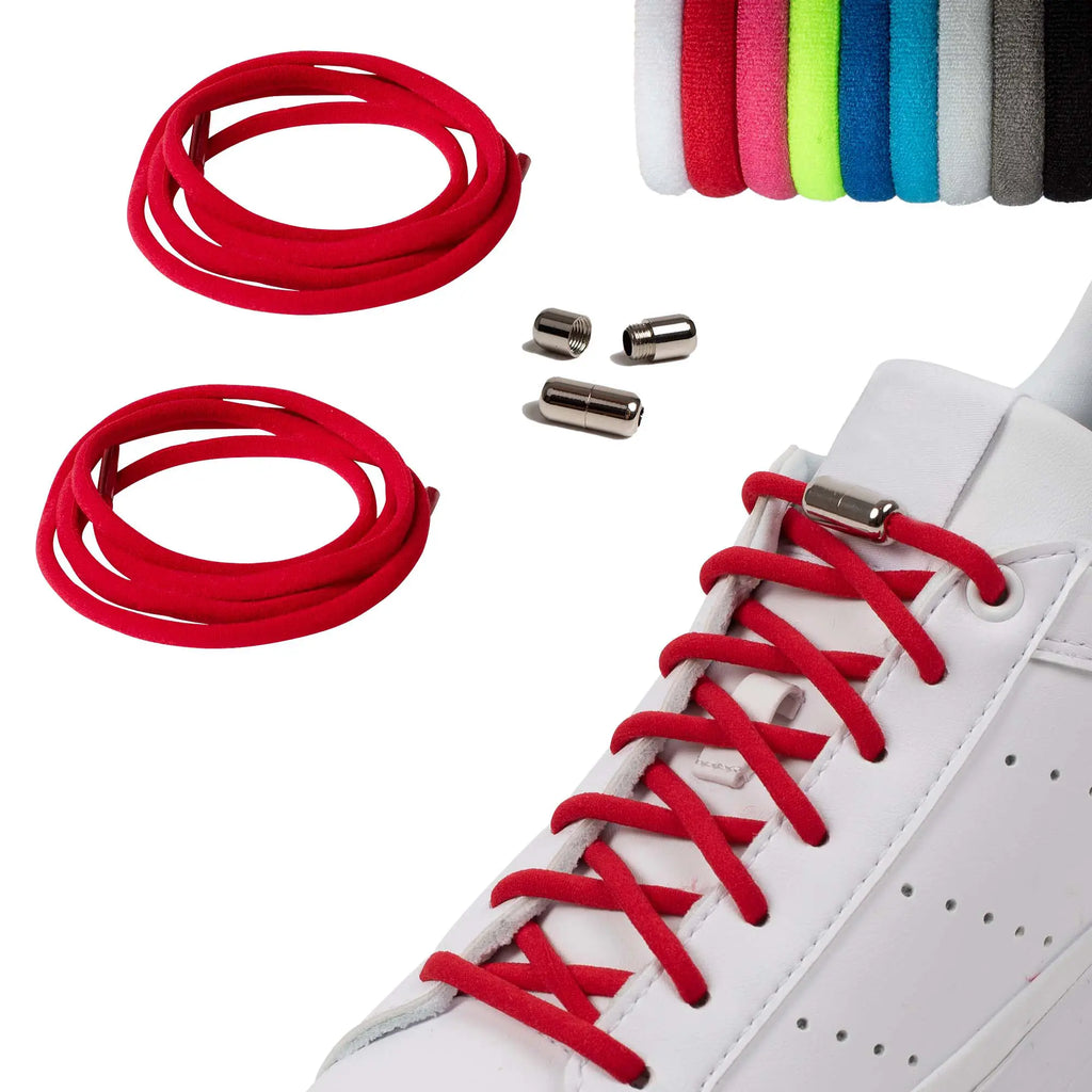 Elastische Schnürsenkel Pure Rot – klassische Schnürsenkel ohne Binden