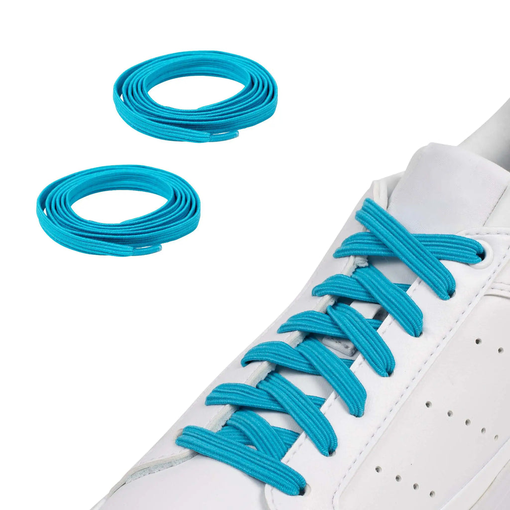 Elastische Schnürsenkel Casual Aquamarine – flexible Schnürsenkel für Sneaker