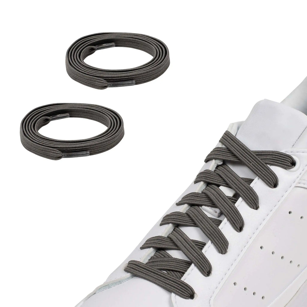Elastische Schnürsenkel Casual Dunkelgrau – elastische Schnürsenkel für Alltagsschuhe