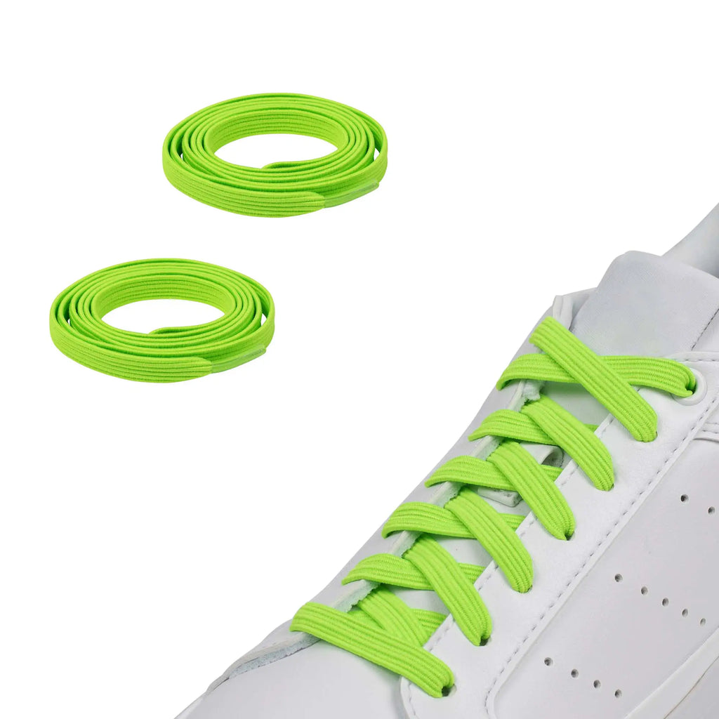 Elastische Schnürsenkel Casual Neongrün – flexible Schuhbänder für Sneaker