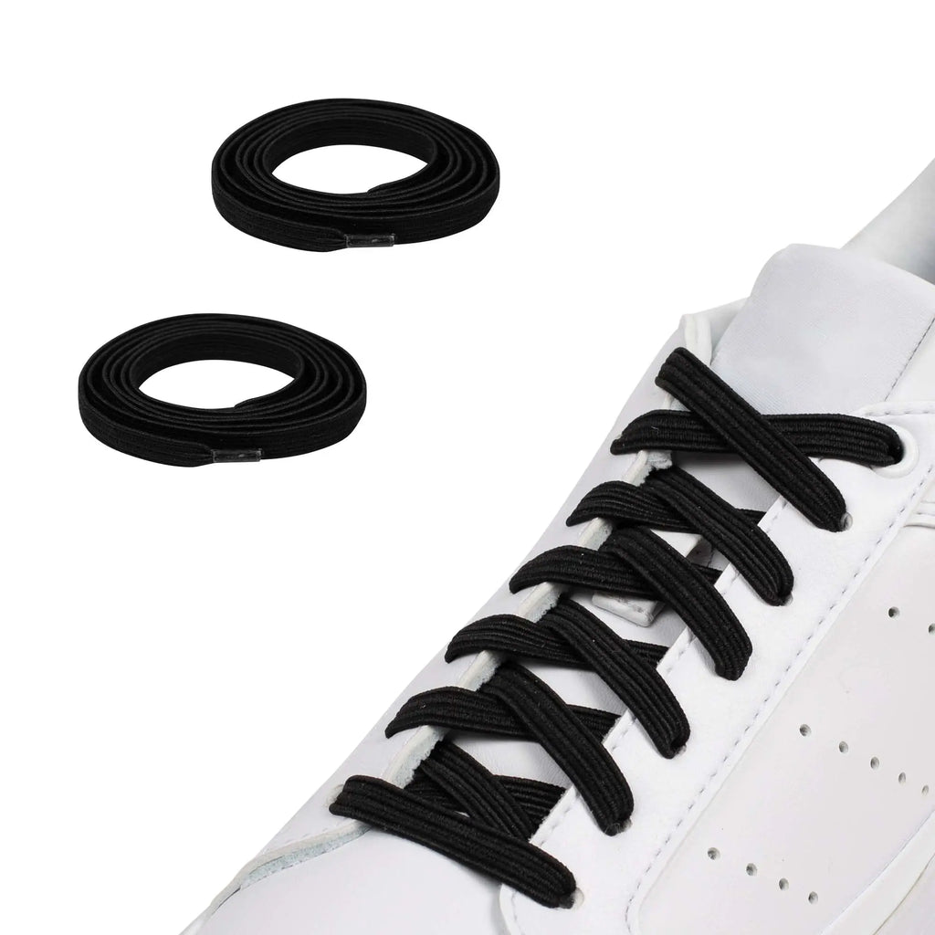 Elastische Schnürsenkel Casual Schwarz – elastische Schuhbänder ohne Binden