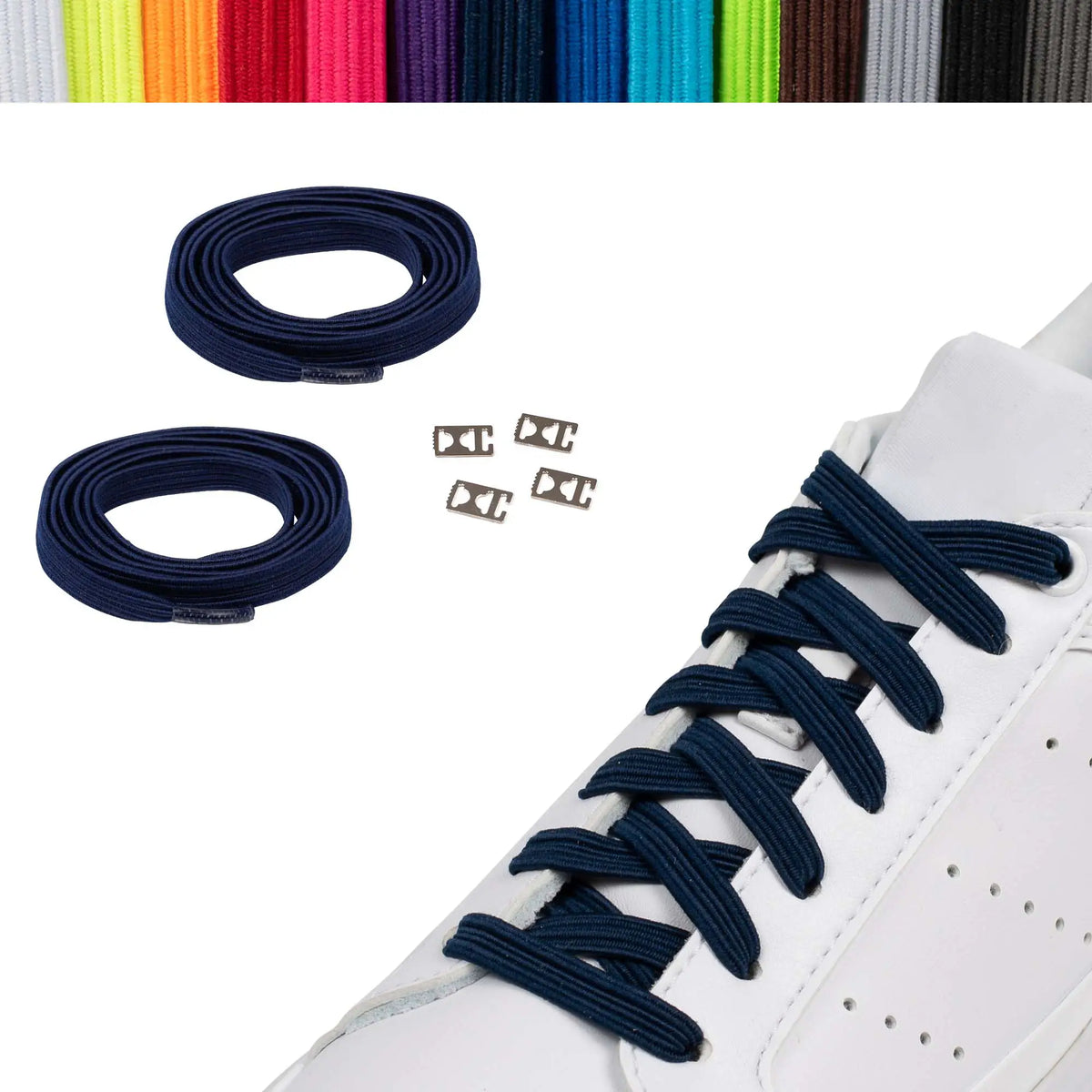 Elastische Schnürsenkel Casual Navy Blau