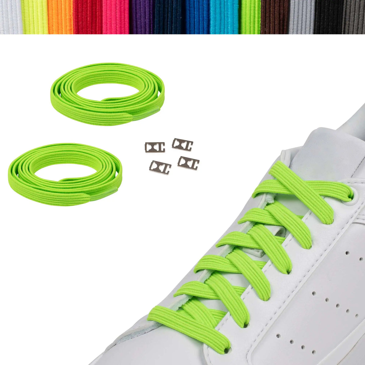 Elastische Schnürsenkel Casual Neongrün