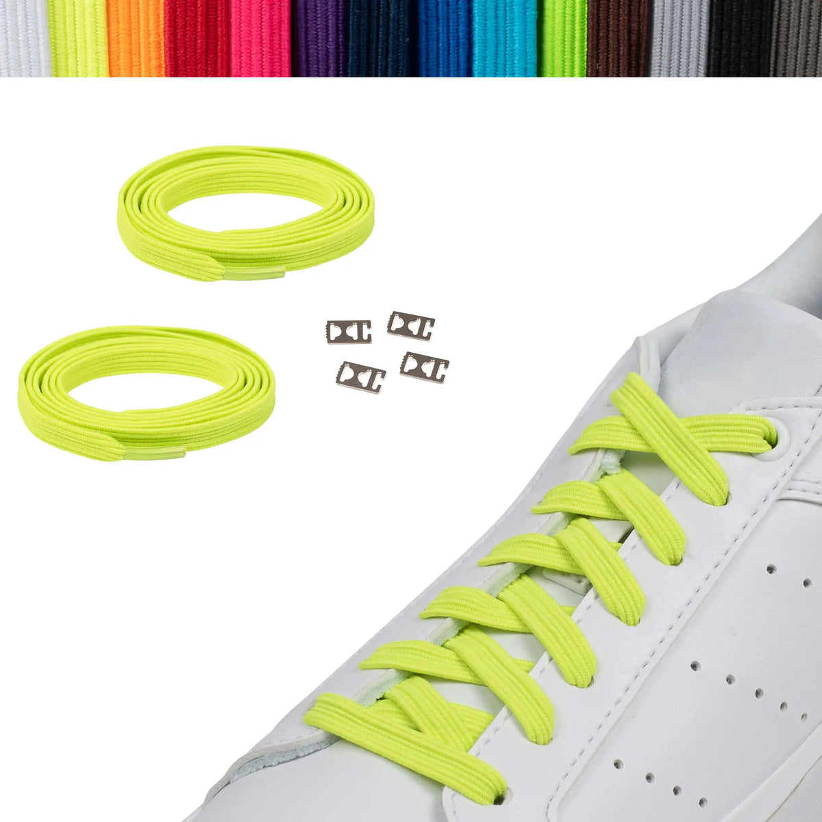 Elastische Schnürsenkel Casual Neongelb
