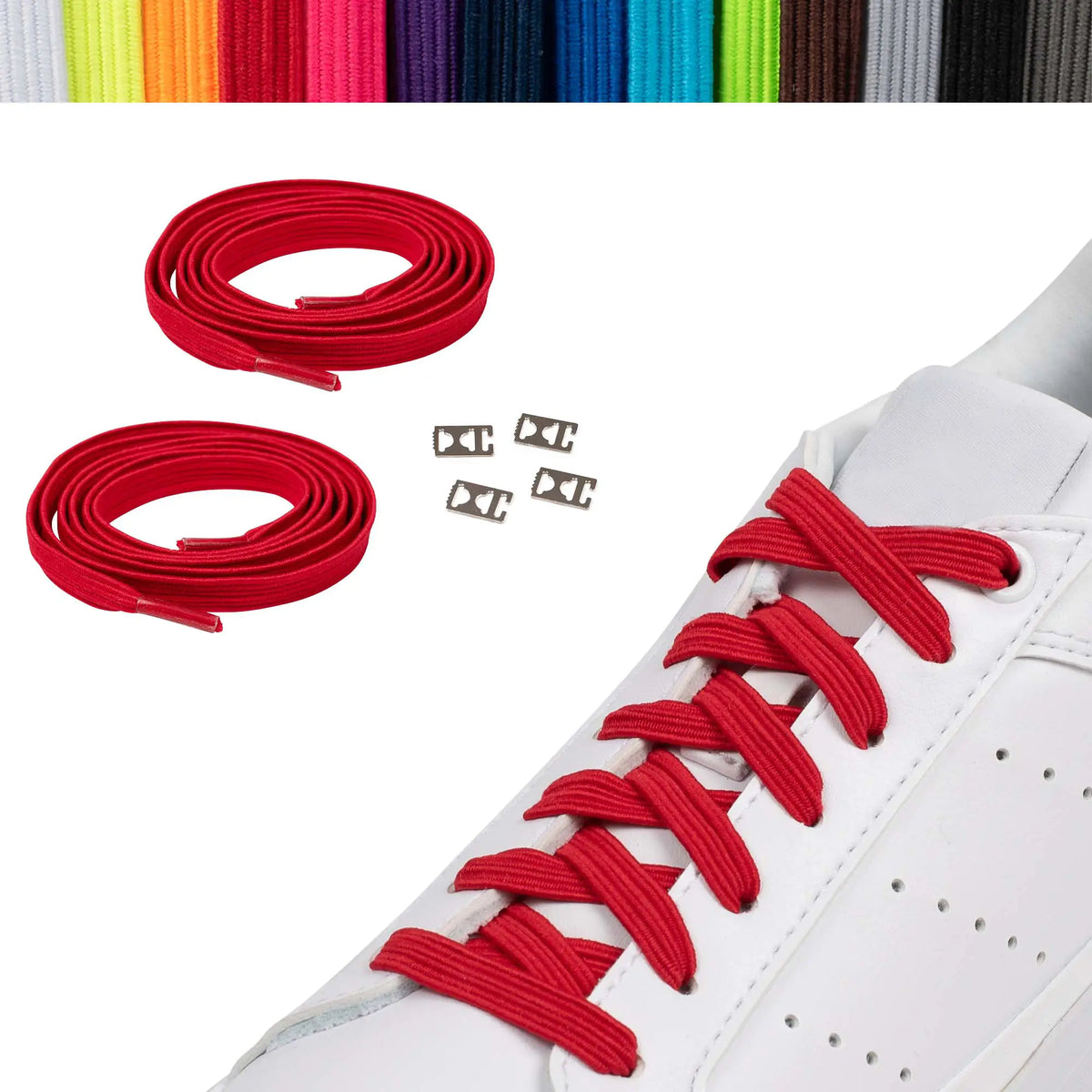 Elastische Schnürsenkel Casual Rot