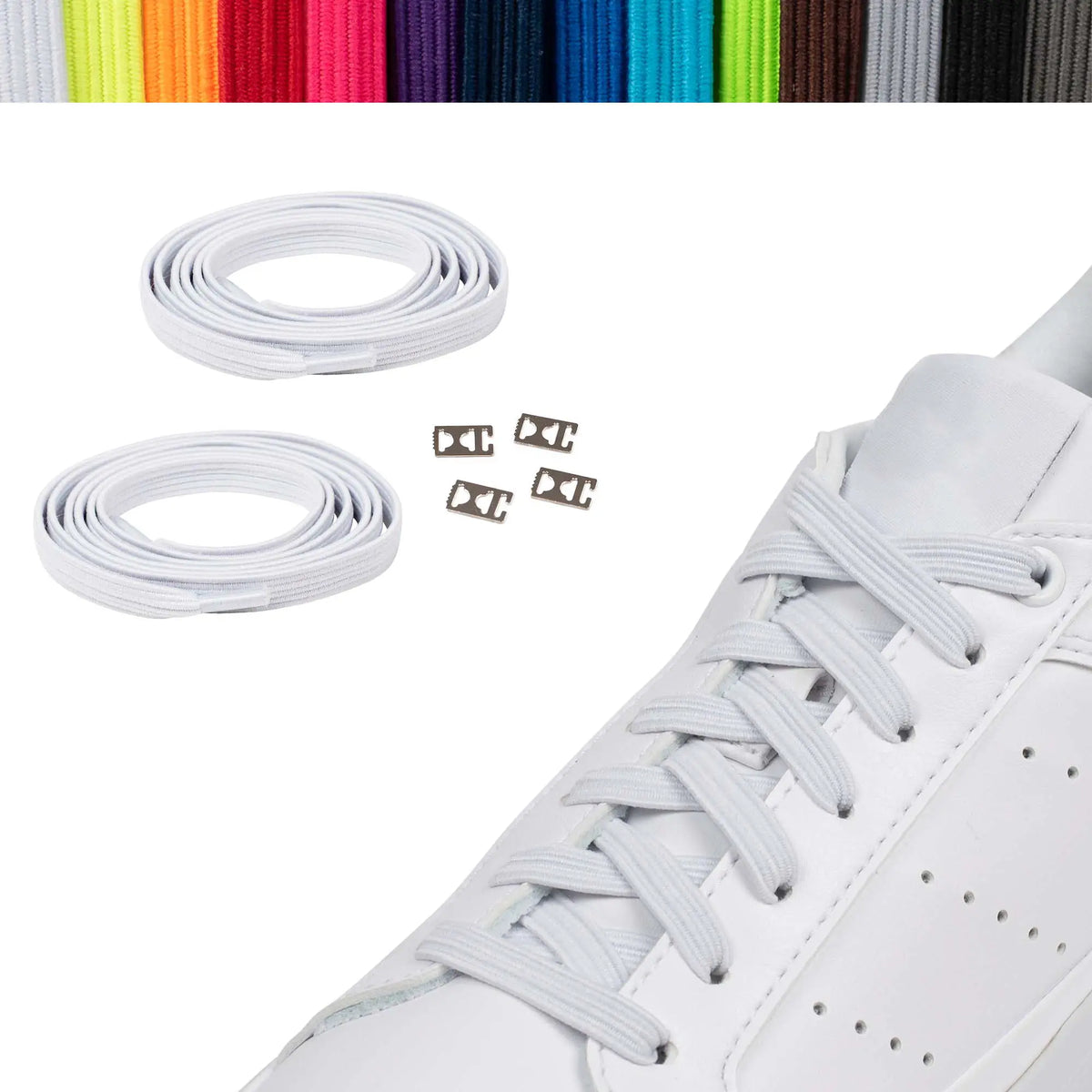Elastische Schnürsenkel Casual Weiß